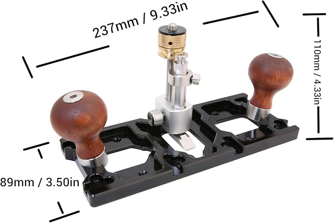 Yunseity Router Plane Handheld Woodworking Tool, HD39 Adjustable Hand Wood Planer Aluminum Alloy Wood Trimming Plane with Depth Stop for Woodworking