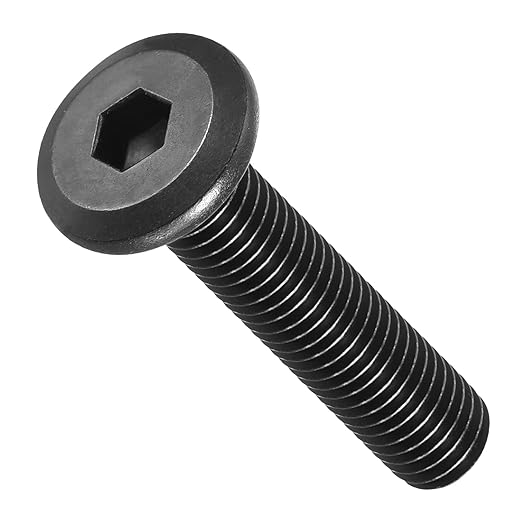 METALLIXITY Flat Head Hex Socket Cap Screws Bolts(M8-1.25x40) 10Pcs, Steel Hex Socket Furniture Bolts Screws - for Furniture Woodworking Project, Black