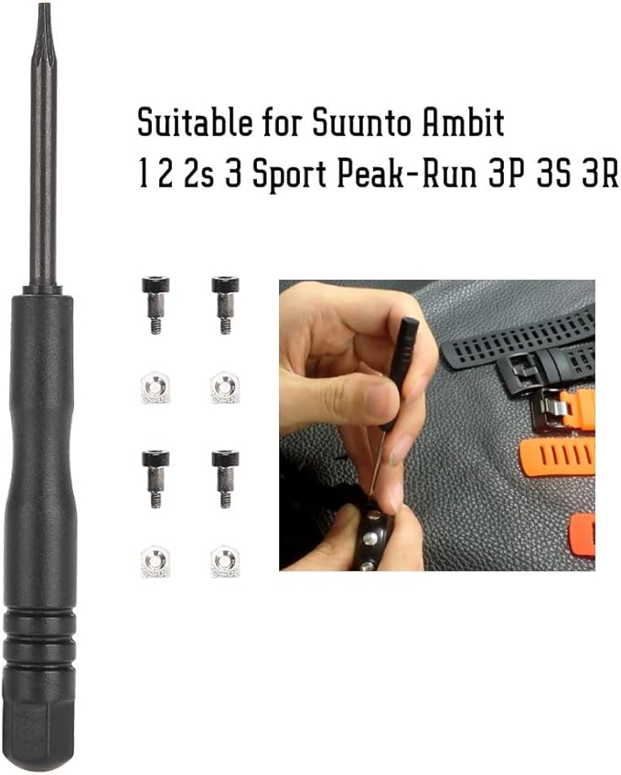 crew + Nut + Screwdriver Kit for Ambit 1 2 2s 3/Sport Run 3P 3S 3R Repair Replacement Tool Kit, High Precision Effective Traction for Smart Watch Wrist Strap