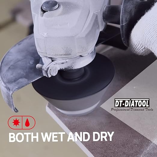 DT-DIATOOL Diamond Beveling Chamfer Bits for Granite Marble Tiles Existing Holes Enlarging Polishing Shaping Size of 0 to 2 Inch Pack of 2