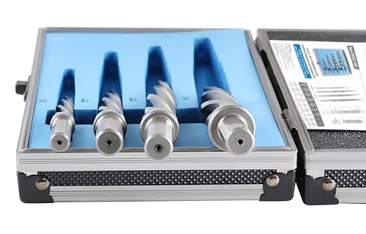 Accusize Industrial Tools 4 Pc H.S.S. Standard Spiral Flute Super Premium Car Reamer Set, 3/8", 1/2", 5/8", 3/4", to Fit 3/8'' or 1/2'' Shank Chuck, 0522-1808