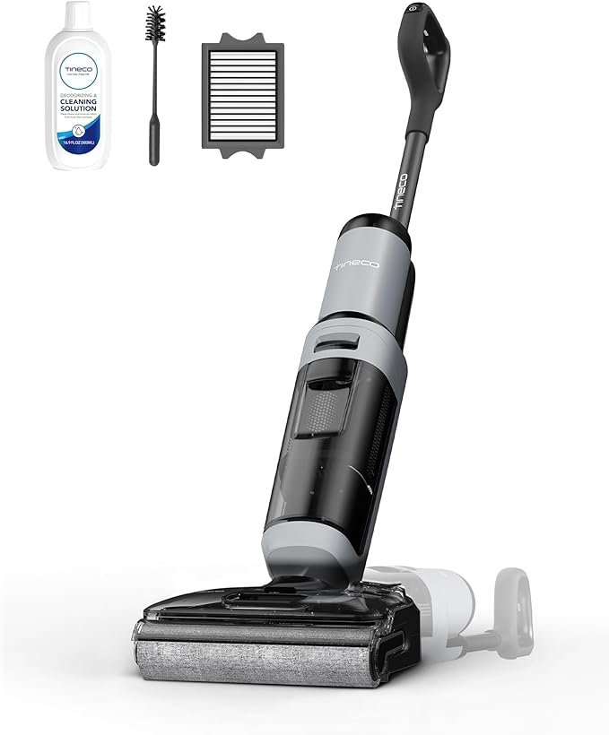 Tineco Floor ONE i5 Stretch Wet Dry Vacuum Cleaner, Vacuum & Mop in One Step, 20kpa Powerful Suction, 180째 Lay-Flat Design, Anti-Tangle Design, Dual-Sided Edge Cleaning, Up to 30* Minutes Runtime
