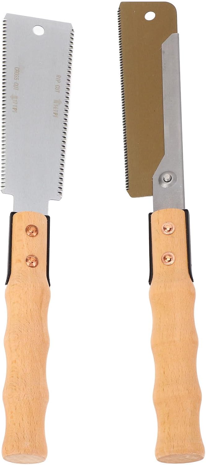 2 Pcs Pull Saw Hand Saw 7 Inch Dovetail Saw Tenon Saw Hand Saw with Solid Wood Handle