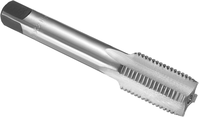 uxcell Hand Plug Tap M20 x 2 H2 Metric Thread Plug Style Taps Straight Flute Screw Tapping Threading Tool High Speed Steel HSS6542