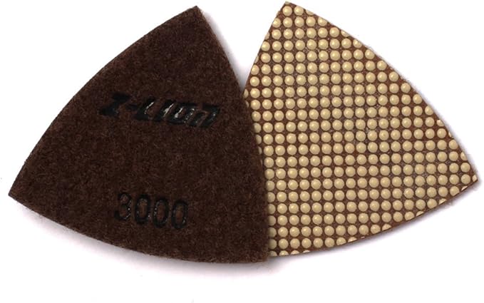 Glass Triangular Sanding Pads,Diamond Triangular Polishing Pads for Granite Marble Glass Concrete by Z-LION