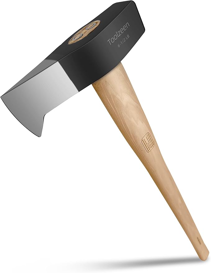 Splitting Maul- Wood Splitter Maul 6 1/2 lbs Head- Heavy Duty Wood Splitter Axe with 36" ergonomics Hickory Handle for Hardwood竊똂ampfires竊똅irewood(36inch Splitting Maul)