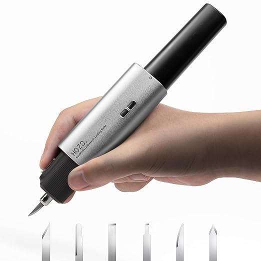 HOZO NeoBlade Wireless Ultrasonic Cutter ??40kHz Vibration & 40W Auto Power Adjustment, Replaceable Battery, Turbo Cooling, 2 Cutting Modes ??For 3D Printing, Woodworking, Prototyping,Model Mods & DIY