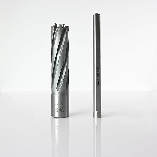 Wind Speed Carbide-Tipped Annular Cutter 3/4" Diameter x 2" Depth with Weldon Shank, High Precision Mag Drill Bit for Magnetic Drill Press, for Hard Material, Stainless Steel, Cast Iron, CT-500
