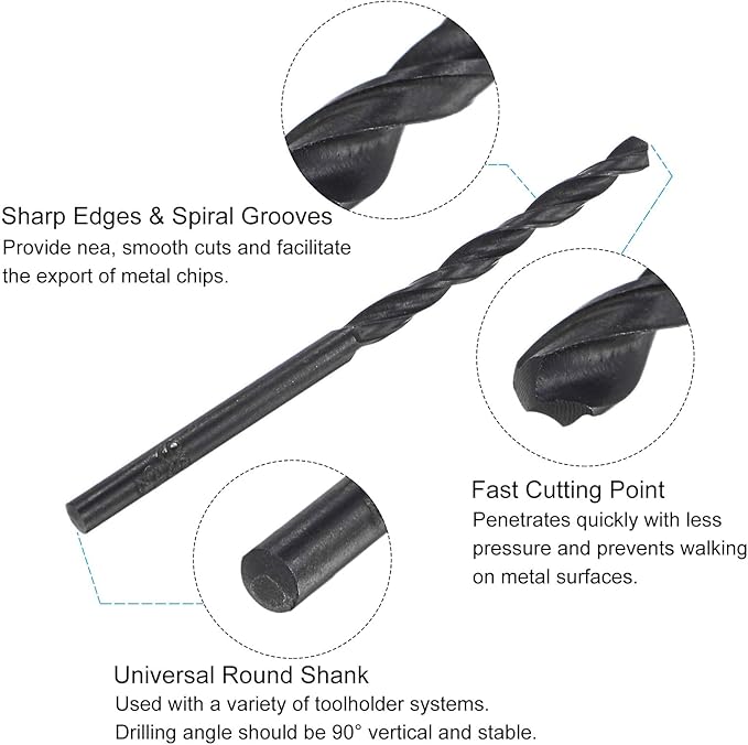 uxcell Metric Tap and Drill Bit Set, M4 x 0.7 Thread Tap & 3.3mm Black Oxide Twist Drill Bit, Straight Flute Tap Tapping Threading Repair Tool Kit