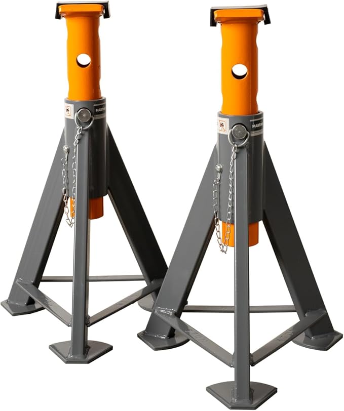 6.6-Ton Jack Stands (x2), Suited for All Passenger Vehicles, Pickup Trucks and Some Models Medium-Duty Trucks, Sold in Pair.