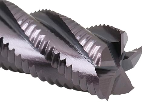 Accusize Industrial Tools Standard Tooth M42 8% Cobalt Tialn Roughing End Mill, 1'' by 1'' by 4'' Flt Length, 1102-0114