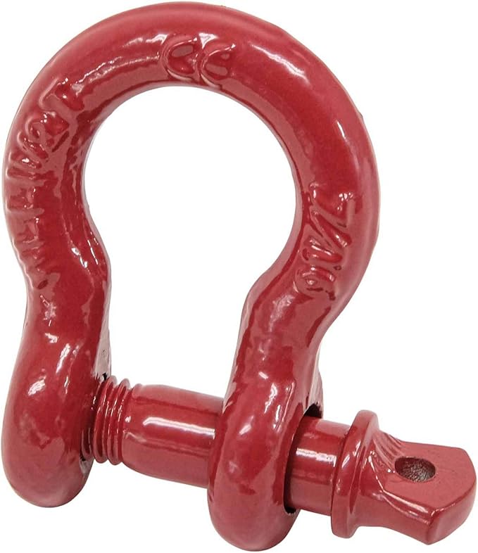 Mytee Products (20 Pack 7/16" Anchor Shackle Forged Carbon Steel w/Alloy Screw Pin WLL # 1.5 Tons (3,000 lbs)|Double Rust Protection Heavy Duty D Ring Shackle for Towing, Rigging & Vehicle Recovery