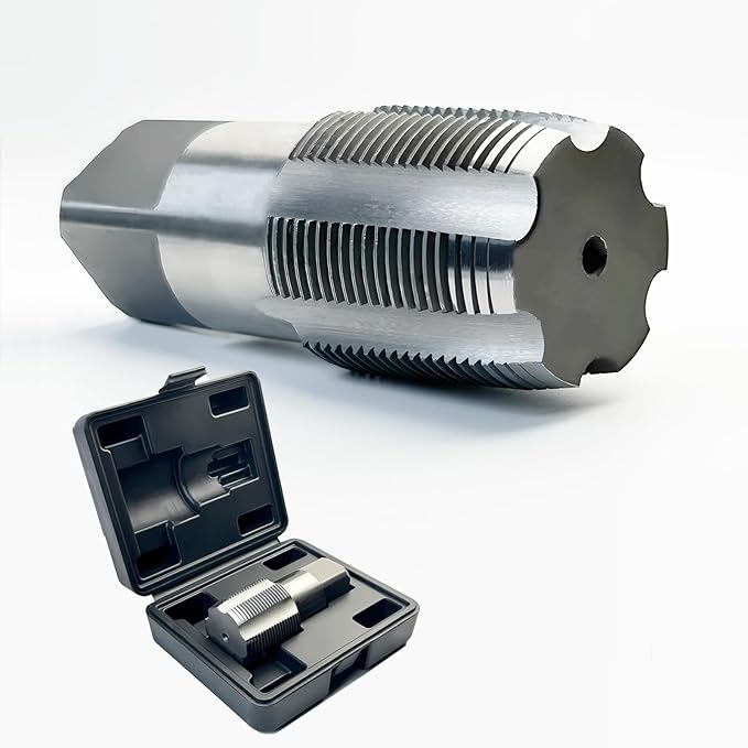 1-1/4"-11-1/2 NPT Pipe Tap, 1-1/4"-11-1/2 NPT Tap Carbon Steel Hand Threading Plumbing Tap for Accurate Threads, Assorted Plumbers Mechanics DIY Thread cutting tools.
