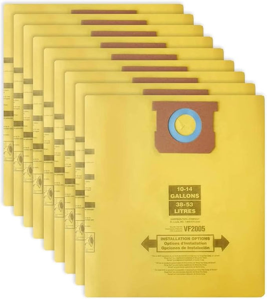 9 Packs 90672 Type I High Efficiency Dust Collection Bags for 10-14 Gallon Vacuum Bags Type I and Type F 90672 9067200 9067233 90662 9066200 9066233 Part VF2005