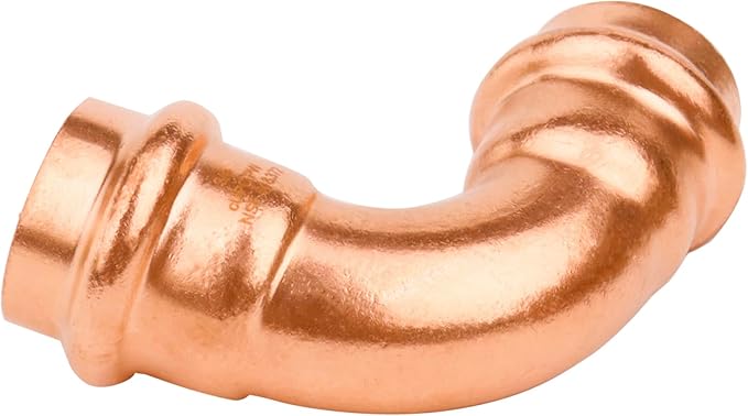 WHK 10 Pack 3/4" Propress x 3/4" Pro press Copper 90 Degree Elbow Crimp Press Fittings Adapter Coupling Propress 0.75??inch Cooper to Cooper Pipe Connection (Lead-Free)