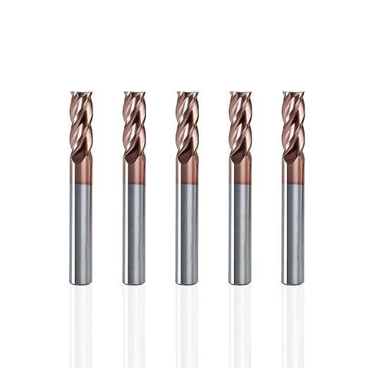 NZ 4F 5/16" Square End Mill Set with TiSiN Coating, Milling Cutter HRC55 for Machining Hardened Steel, Stainless Steel, Titanium Alloy, Alloy Steel, Cast Iron