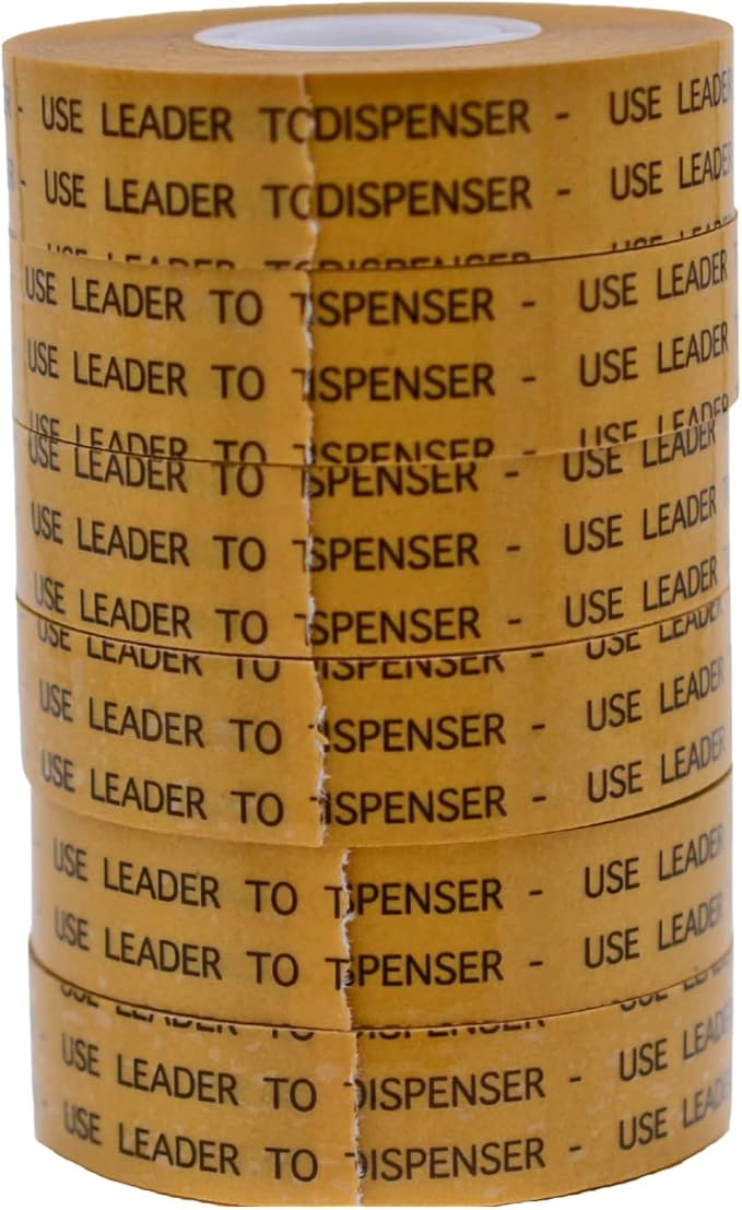 WOD General Purpose ATG Tape, 1/2 inch x 36 yds. (Set of 6 Rolls) Adhesive Transfer Tape Glider Refill Rolls Clear Adhesive on Gold Liner (Acid Free) RWATG20