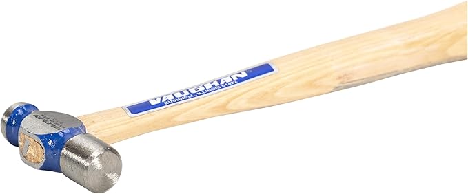 VAUGHAN Ball Pein Hammer, 4 oz, Hickory handle, American high carbon steel, TC504, VN15130