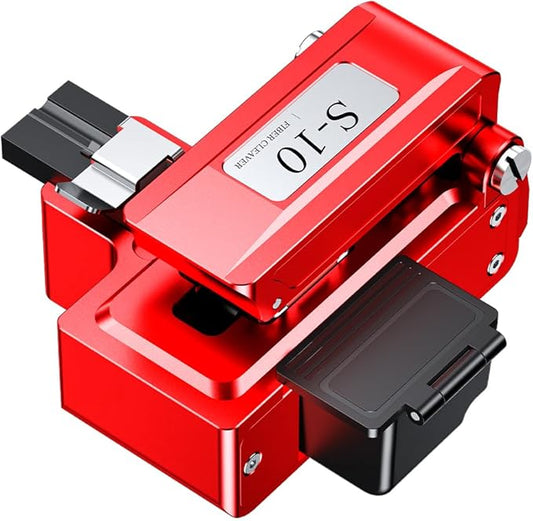 High Precision Fiber Optic Cleaver - Automatic One-Step Fiber Cutting Tool with ??.6째 Precision, 24-Point Tungsten Blade & Detachable Waste Box, 58,000+ Cuts
