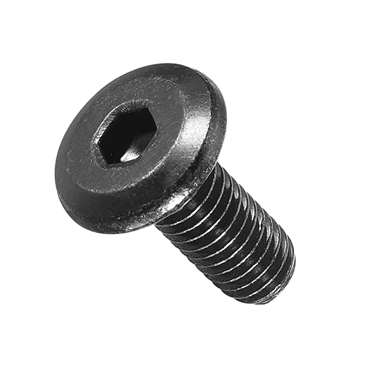 METALLIXITY Flat Head Hex Socket Cap Screws Bolts(M5-0.8x12) 50Pcs, Steel Hex Socket Furniture Bolts Screws - for Furniture Woodworking Project, Black