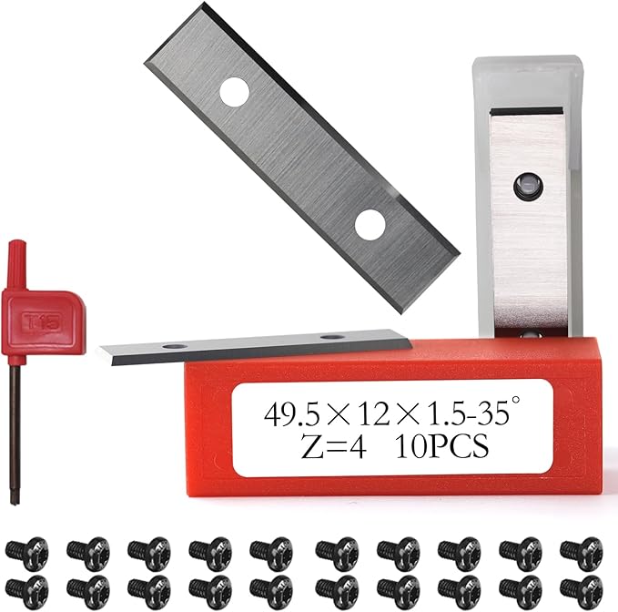 Carbide Scraper Blades 2" 49.5mm Carbide Inserts for Paint Scraper Hand-Held Scrapers Spiral Helical Planer Cutter Heads and Router Bits