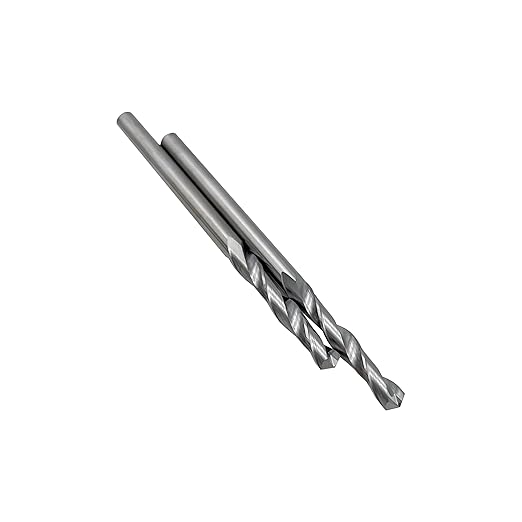 1/8" Solid Carbide Jobber Drill Bits with Straight Shank and 118째 Point Angle, Made from Tungsten Carbide Material,2-Pieces