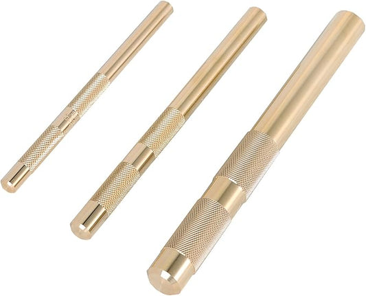 labwork 61360 3PCS Brass Drift Punch Set for Precision Hole Punching