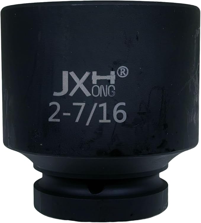 1" Drive 2-7/16" Jumbo Impact Socket, 6-Point, Heat Treated Cr-Mo Alloy Steel