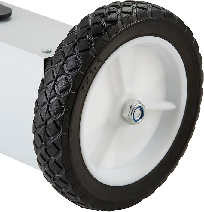 VEVOR 45Lbs Rolling Magnetic Sweeper with Wheels, 18-inch Large Magnet Pickup Lawn Sweeper, Push-Type Magnetic Pick Up Sweeper, Magnet with Telescoping Handle, Easy Cleanup of Workshop Yard Garage