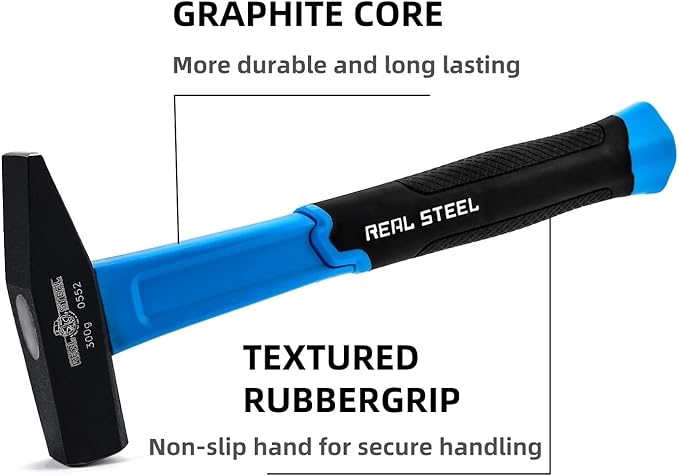 Real Steel Sheet Metal Hammer 11 Oz Cross Peen Blacksmith Hammer for Metal Shaping, HVAC projects 0552
