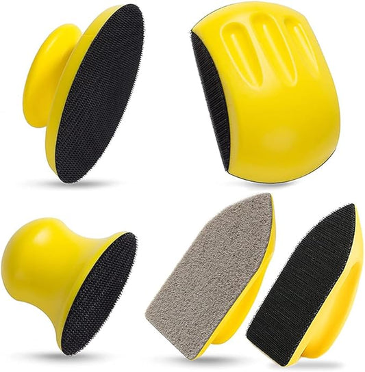 Sanding Blocks 5Pack Hook and Loop Sanding Block Round and Mouse Hand Sanding Block for Wood Furniture Restoration Home Arts and Crafts