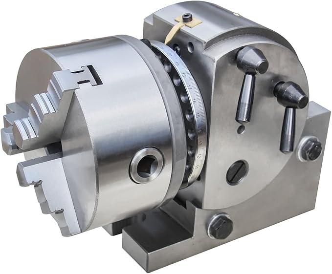 KAKA INDUSTRIAL Dividing Head Set with 6 inch 3-Jaw Chuck, MT3 Tailstock and Dividing Plates for Milling Machine Gear Cutting Indexing BS-1