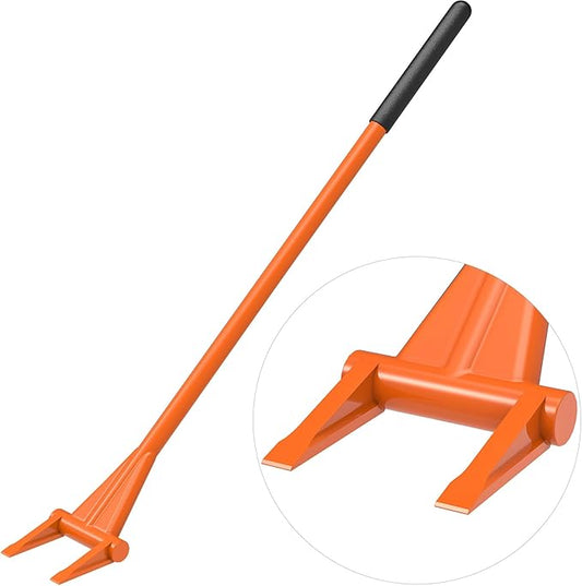 Dolibest 48'' Demo Bar, Heavy Duty 2-Tine Wrecking Bar with Ergonomic Handle for Efficient Wooden Demolition and Renovation, All-Steel Construction