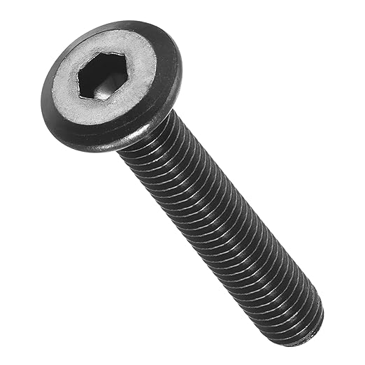 METALLIXITY Flat Head Hex Socket Cap Screws Bolts(M6-1x35) 25Pcs, Steel Hex Socket Furniture Bolts Screws - for Furniture Woodworking Project, Black
