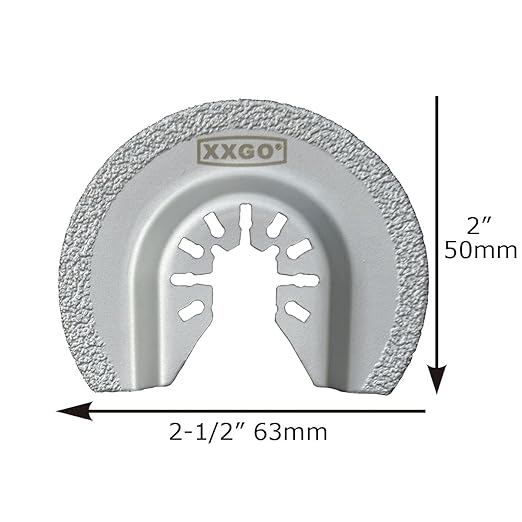 XXGO 6 Pcs Diamond Oscillating Multi Tool Saw Blades for Grit Grout Removal XG6002D