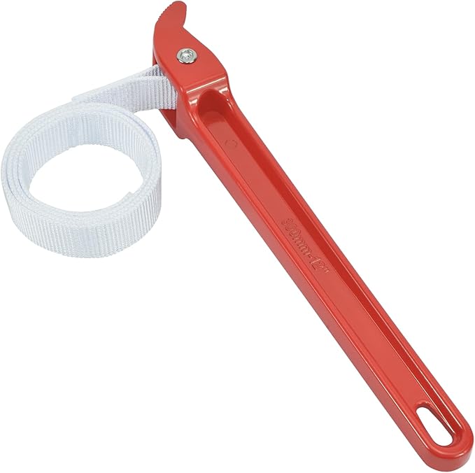 Thsakzo 12" Adjustable WrenchNylon Strap Wrench, For Removing Or Oil Filter Strap Opener Wrench, Pipes, PVC Joints, Shower Heads And Cans