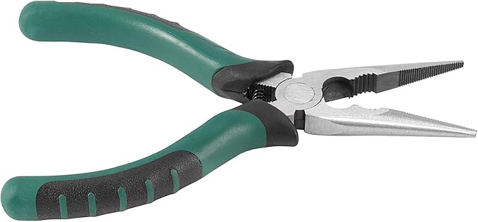 ZOENHOU 12 PCS 6 Inch Spring Loaded Needle Nose Pliers with Side Cutter, Professional Precision Long Nose Pliers with Side Cutting for Cables Clamping Pinching