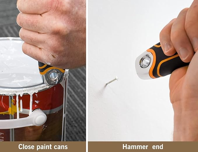 ROLLINGDOG 5 PC Drywall Repair Knife Set - Include Putty Knife Needed for Drywall Work (1.5" Stiff Blade Scraper, 1.5" Pry Bar, 14-1 Mutil Painter's tool,3" and 6" Flexible Putty Knife)