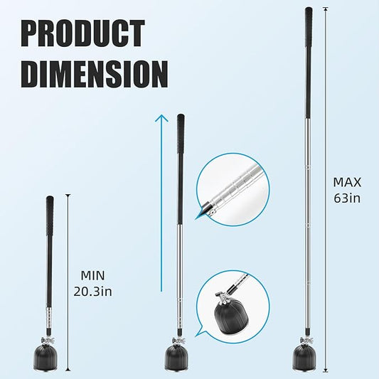 Magnetic Pickup Tool, 180째 Rotating Head, 10LB Heavy Duty Magnet Stick with Handle, Extendable Magnet Wand for Nails, Screws & Metal Objects, Strong Magnetic Tool for Mechanics & Home Use