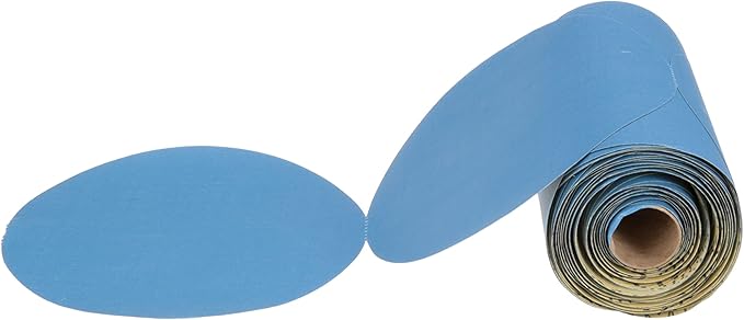 3M Stikit Blue Abrasive Disc Roll, 36210, No Hole, 6 in, 320+ Grade, Pack of 100, Automotive Sanding Discs for Coating Removal, Body Repair, Auto Sanding, Primer Sanding