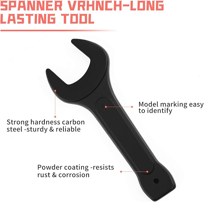 HCXUANWJTL 60mm Open End Striking Wrench, High Tensile Steel Single Head Spanner Hand Tool
