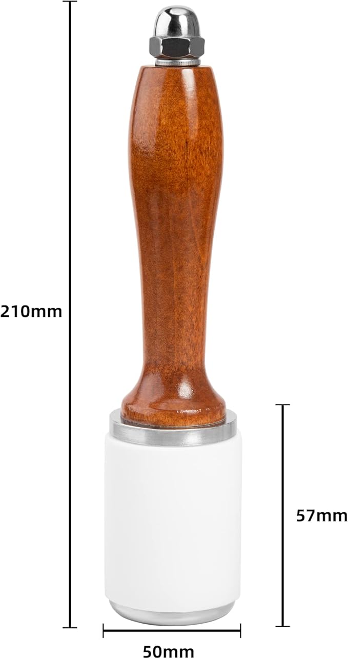 WUTA Leather Carving Hammer Professional Leather Mallet Leatherworking Maul Nylon Head Hammer for Handmade DIY Tools