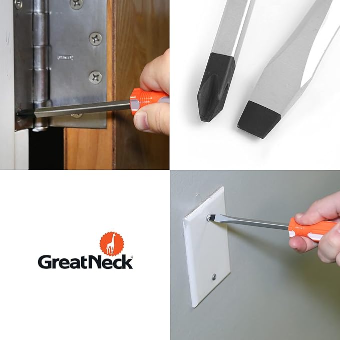 GreatNeck 7 Piece Screwdriver Set - Slotted and Phillips Heavy Duty Screwdriver