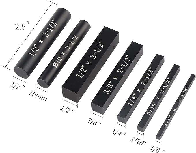 Setup Blocks Height Gauge Set, 7pcs Precision Aluminum Setup Bars for Router and Table Saw Accessories Woodworking Set Up, Bars Include Laser Engraved Size Markings