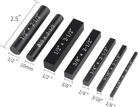 Setup Blocks Height Gauge Set, 7pcs Precision Aluminum Setup Bars for Router and Table Saw Accessories Woodworking Set Up, Bars Include Laser Engraved Size Markings