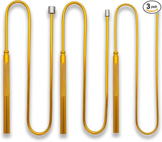 Flexible Magnetic Pickup Tool Set,3 Pack, 4mm Magnet,7mm Magnet Magnet Stick, 26" Bendable Extension Magnetic Pickup 0.5lb, 2lb, 5lb