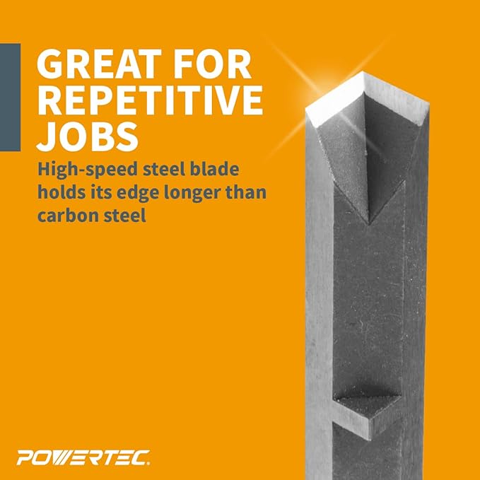 POWERTEC Square Corner Chisel – Spring-Loaded Mortise Chisel for Use with Hammer or Mallet - Ideal for Door Hinges, Door Locks, Strike Plates, Frame Joinery, Cabinetry and Woodworking (71036)