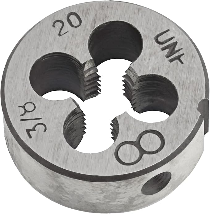 Aceteel 3/8"-20 UN HSS Tap And Die Set, 3/8 x 20 UN Machine Thread Tap And UN Round Thread Die Right Hand