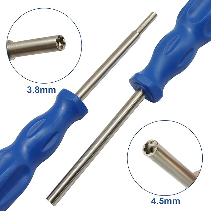 3.8mm and 4.5mm Gamebit Screwdriver Set, Security Screwdriver Bits for Opening Nintendo, Sega Consoles and Game Cartridges (Blue)