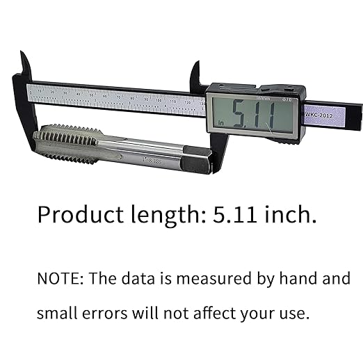 Lzcdelyxiao 1"-8 Tap Right Hand Straight Flute Thread Tap Machine Tap UNC 1"-8 TPI Nominal Diameter 1" Thread Per Inch 8 Fin Thread Tolerance Grade 2B Tapping Thread High Speed Steel HSS